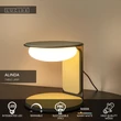 Lucide ALINDA asztali lámpa fa, üveg, zöld, opál, LED, 9W, 440lm, 3000K - 77591/15/33