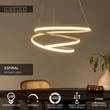 Lucide ESPIRAL függeszték fém, barna, LED, 40W, 2500lm, 2700K-4000K - 78403/40/41
