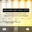 Lucide OLSON fürdőszobai mennyezet lámpa műanyag, fehér, LED, 45W, 3100lm, 3000K-6500K, IP44 - 79190/45/61