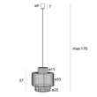 Maxlight LABRIZ függeszték papír, barna, E27 - P0586
