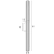 Maxlight FAYETTE fali lámpa fém, üveg, fekete, áttetsző, LED, 12W, 780lm, 3000K, IP44 - W0365