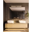 Maxlight FAYETTE fali lámpa fém, üveg, fekete, áttetsző, LED, 12W, 780lm, 3000K, IP44 - W0365