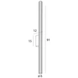 Maxlight FAYETTE fali lámpa fém, üveg, arany, áttetsző, LED, 18W, 1170lm, 3000K, IP44 - W0368