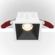 Maytoni Alfa LED beépíthető szpot lámpa fém, műanyag, fehér, fekete, LED, 4000K, 10W, 500lm - DL043-01-10W4K-SQ-WB