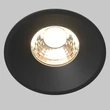 Maytoni ROUND beépíthető szpot lámpa fém, fekete, LED, 3000K, 12W, 910lm - DL058-12W3K-B