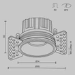 Maytoni ROUND beépíthető szpot lámpa fém, fekete, LED, 3000K, 12W, 880lm - DL058-12W3K-TRS-B