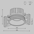 Maytoni ROUND beépíthető szpot lámpa fém, fekete, LED, 3000K, 7W, 450lm - DL058-7W3K-TRS-B