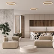 Maytoni RIM mennyezet lámpa fém, üveg, sárgaréz, fehér, LED, CCT, 35W - MOD058CL-L35BSK