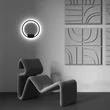 Maytoni RIM fali lámpa fém, műanyag, fekete, fehér, LED, 23W, CCT - MOD058WL-L25BK