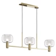 Maytoni Vision függeszték fém, üveg, arany, E14 - MOD411PL-03G