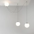 Maytoni TWINS függeszték fém, üveg, fekete, fehér, LED, 26W, 3000K, 1700Lm - MOD427PL-L30B3K1