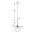 Maytoni BASIC FORM függeszték fém, üveg, arany, áttetsző, G9 - MOD521PL-01G3