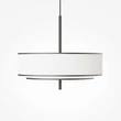 Maytoni BERGAMO függeszték fém, szövet, műanyag, fekete, fehér, E27 - MOD613PL-05W
