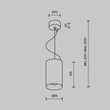 Maytoni EFIR függeszték fém, fekete, LED, 3000K, 25W, 2180lm - P089PL-25W3K-B