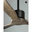 NovaLuce VENTO ventilátor fém, fa, fekete, barna - 5231301