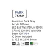 NovaLuce Park kültéri állólámpa fém, műanyag, szürke, LED, 3000K, 6W, 350lm, IP54 - NL-713124