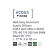 NovaLuce Acqua kültéri állólámpa fém, műanyag, szürke, LED, 3000K, 6W, 280lm, IP54 - NL-713313