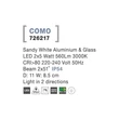 NovaLuce Como kültéri fali lámpa fém, üveg, fehér, LED, 3000K, 2x5W, 560lm, IP54 - NL-726217