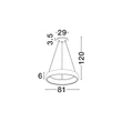 NovaLuce ALBI függeszték fém, műanyag, fekete, fehér, LED, 80W, 3000K, 4000Lm - 8105604-D