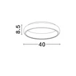 NovaLuce ALBI mennyezet lámpa fém, akril, fehér, LED, 32W, 3000K, 1760Lm - 8105605-D