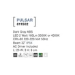 NovaLuce Pulsar kültéri fali lámpa műanyag, szürke, LED, 3000-4000K, 2W, 160lm, IP54 - NL-811502