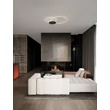 NovaLuce RUBIC mennyezet lámpa fém, szilikon, fehér, fekete, LED, 44W, 3000K, 3080 Lm - NL-9001101