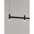 NovaLuce POETIC függeszték fém, műanyag, fekete, fehér, LED, 12W, 2700K, 780Lm - 9002091