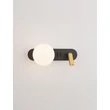 NovaLuce NOBLE fali lámpa fém, üveg, fekete, arany, fehér, LED+G9, 3W, 3000K, 182 Lm - NL-9002106