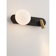 NovaLuce NOBLE fali lámpa fém, üveg, fekete, arany, fehér, LED+G9, 3W, 3000K, 182 Lm - NL-9002106