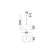 NovaLuce AERE függeszték fém, természetes, szürke, E27 - 9002671