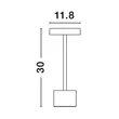 NovaLuce Fumo kültéri asztali lámpa fém, műanyag, fehér, LED, 3000K, 2W, 230lm, IP54 - NL-9002863