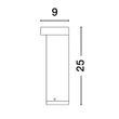 NovaLuce Tien kültéri állólámpa fém, üveg, fekete, áttetsző, LED, 3000K, 8.5W, 470lm, IP54 - NL-9002878