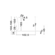 NovaLuce LOOMA függeszték fém, akril, fekete, LED, 30W, 3000K, 1569 Lm - NL-9003010