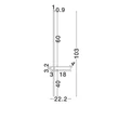 NovaLuce DANESSA fali lámpa fém, akril, fekete, LED, 10W, 2700-3000K, 656 Lm - NL-9003016