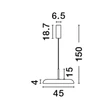 NovaLuce LINUS függeszték fém, műanyag, pezsgőszín, fehér, LED, 2700K-4000K, 40W, 2541lm - NL-9005661