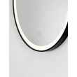 NovaLuce REMS tükör fém, üveg, fekete, LED, 29W, 701lm, 3000K, IP44 - NL-9006005