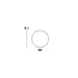 NovaLuce URAL tükör fém, üveg, fekete, LED, 29W, 977lm, 4000K, IP44 - NL-9006017