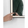 NovaLuce AMBOR tükör fém, üveg, fekete, LED, 37W, 1423lm, 4000K, IP44 - NL-9006021