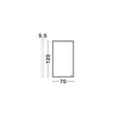 NovaLuce AMBOR tükör fém, üveg, fekete, LED, 48W, 1648lm, 4000K, IP44 - NL-9006022
