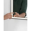 NovaLuce AMBOR tükör fém, üveg, fekete, LED, 48W, 1648lm, 4000K, IP44 - NL-9006022
