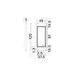 NovaLuce DOUL tükör fém, üveg, fekete, LED, 37W, 385lm, 4000K, IP44 - NL-9006023