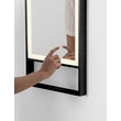NovaLuce DOUL tükör fém, üveg, fekete, LED, 37W, 385lm, 4000K, IP44 - NL-9006023