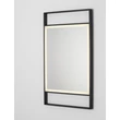 NovaLuce DOUL tükör fém, üveg, fekete, LED, 41W, 426lm, 4000K, IP44 - NL-9006024