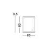 NovaLuce URAL tükör fém, üveg, fekete, LED, 29W, 734lm, 3000K, IP44 - NL-9006037