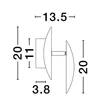 NovaLuce SOLEI fali lámpa fém, fekete, arany, LED, 3000K, 6W, 420lm - 9006080