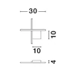 NovaLuce CROSS fali lámpa fém, fekete, arany, LED, 3000K, 10W, 660lm - 9006083