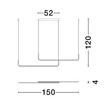 NovaLuce STRITA függeszték fém, fekete, LED, 3000K, 40W, 2855lm - 9006088