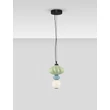 NovaLuce ONETA függeszték fém, üveg, fekete, sokszínű, LED, 8W, 520lm, 3000K - NL-9009155