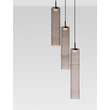 NovaLuce SANO függeszték fém, üveg, fekete, füstszín, LED, 9W, 540lm, 3000K - NL-9009167