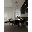 NovaLuce SANO függeszték fém, üveg, fekete, füstszín, LED, 15W, 900lm, 3000K - NL-9009169